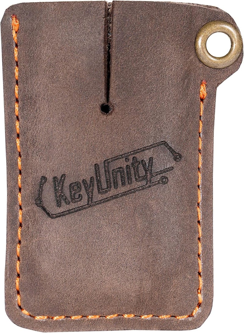 KeyUnity Leather Sheath EDC Pocket Organizer Hand Stitched Slip Pouch - Image 1